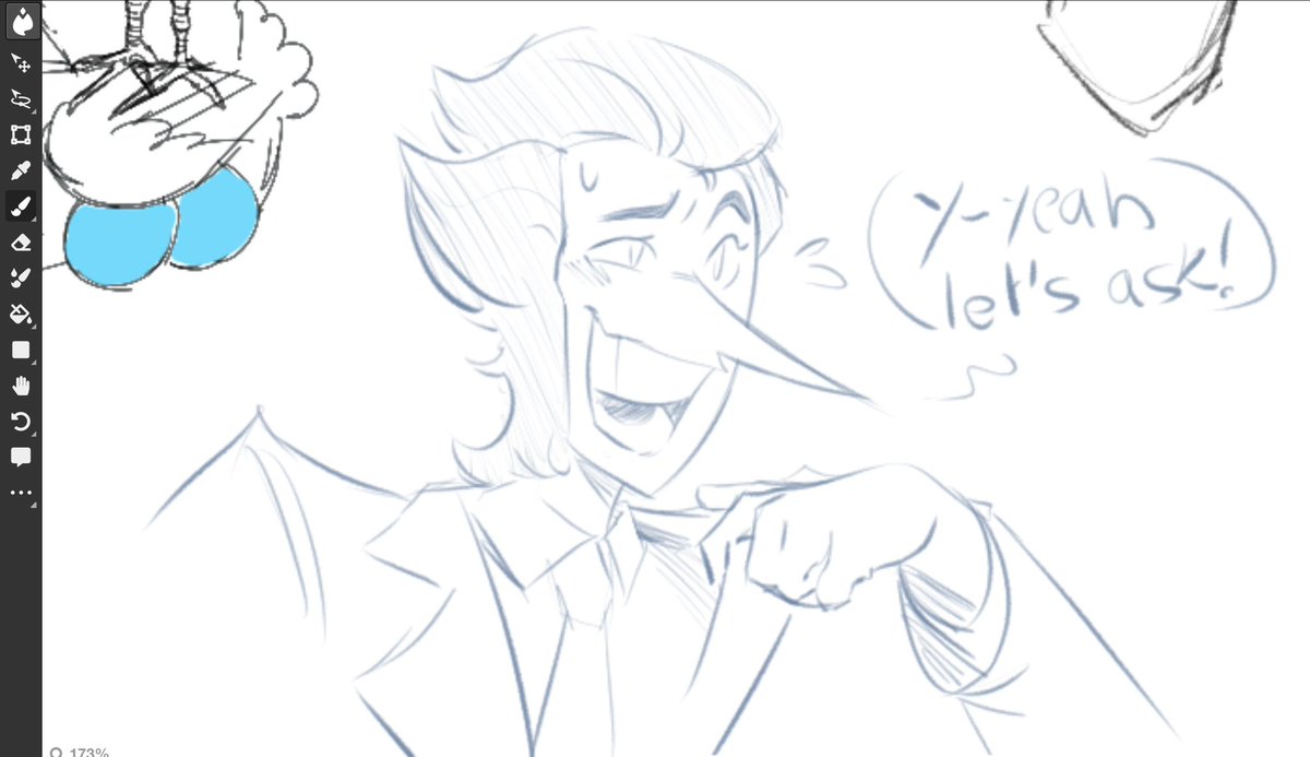 Spammy drawings from today’s magma collab 🧡