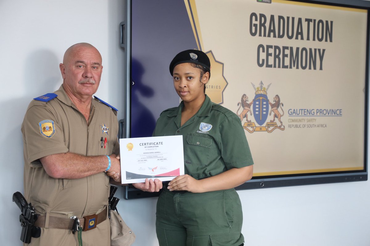 GP_CommSafety's tweet photo. Drone Pilot graduation 

The group underwent training which included Psychometric assessments, Aviation Medical tests, English Language Proficiency, the Remote Pilot Certificate (RPC), Restricted Radiotelephony, Beyond Visual Line of Sight (BVLOS) operations, and product-specific training, all facilitated by UAV Industries.

#GrowingASaferGauteng #TacklingG13
