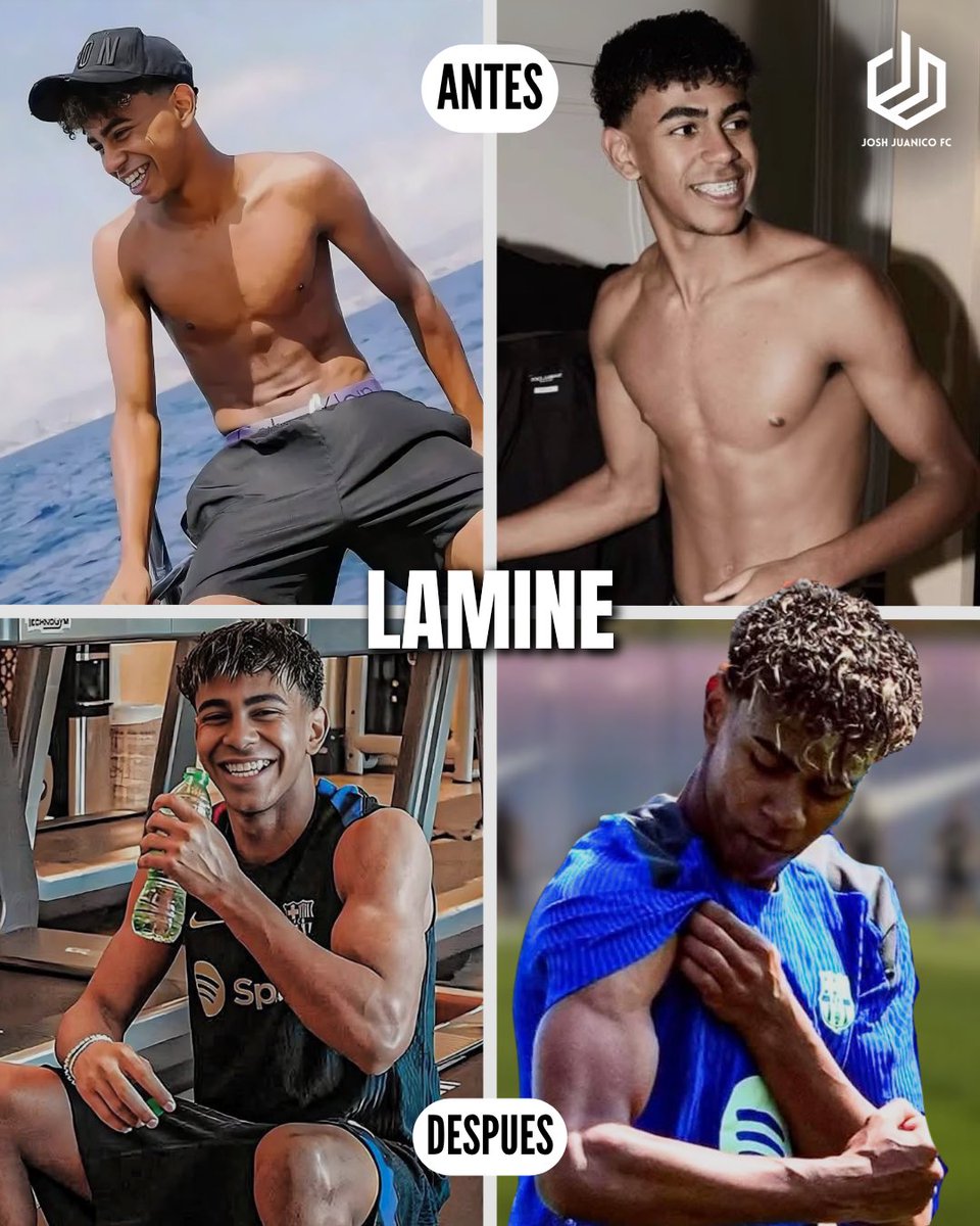 LAMINE YAMAL: TRANSFORMACIÓN TOTAL 🔥
De promesa flaca… a un crack con cuerpo de élite 💪

18 años, dorsal 10 del Barça y una rutina de entrenamiento top.

👉 ¿A quién deberíamos analizar después?
Etiqueta a tu compa que necesita motivación 😅
#joshjuanico #LamineYamal  #Fútbol
