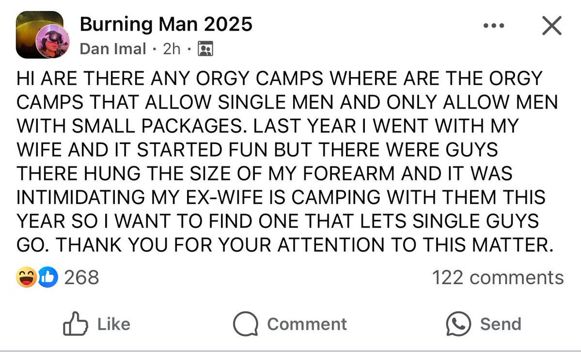 bensig's tweet image. I wasn’t ready for Facebook to deliver the post of the year, but here it is: