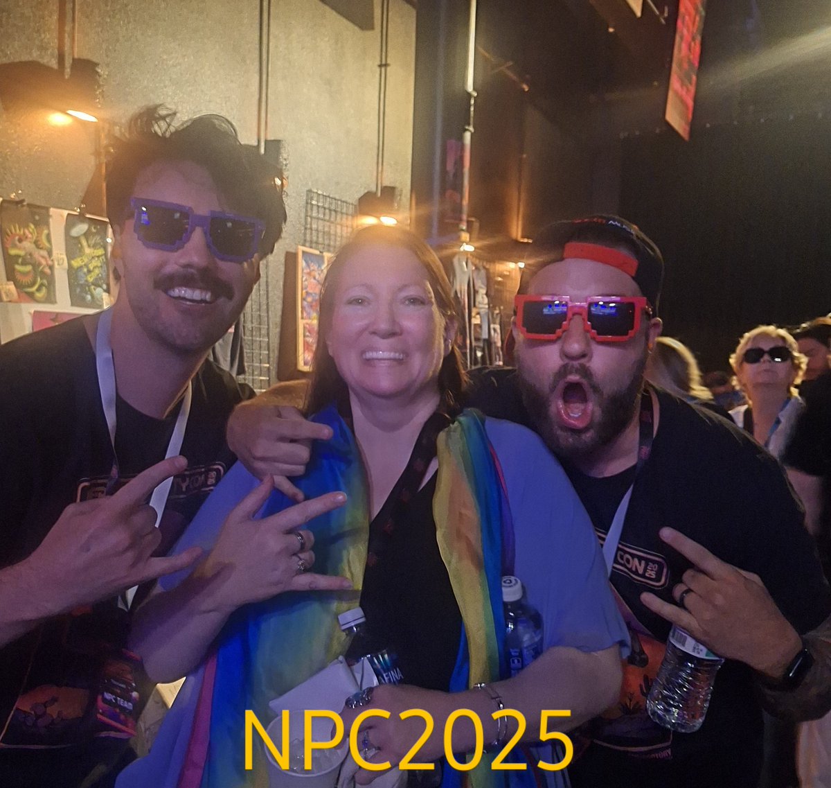 SilverMoonShard's tweet image. THRILLED that we're here at @NerdcorePC🔥 to take year two of this photo!
Thanks, fellas! 💜@RockitMusicYT @ghostlike_mp3
@ClovisTheWriter
#NPC2025