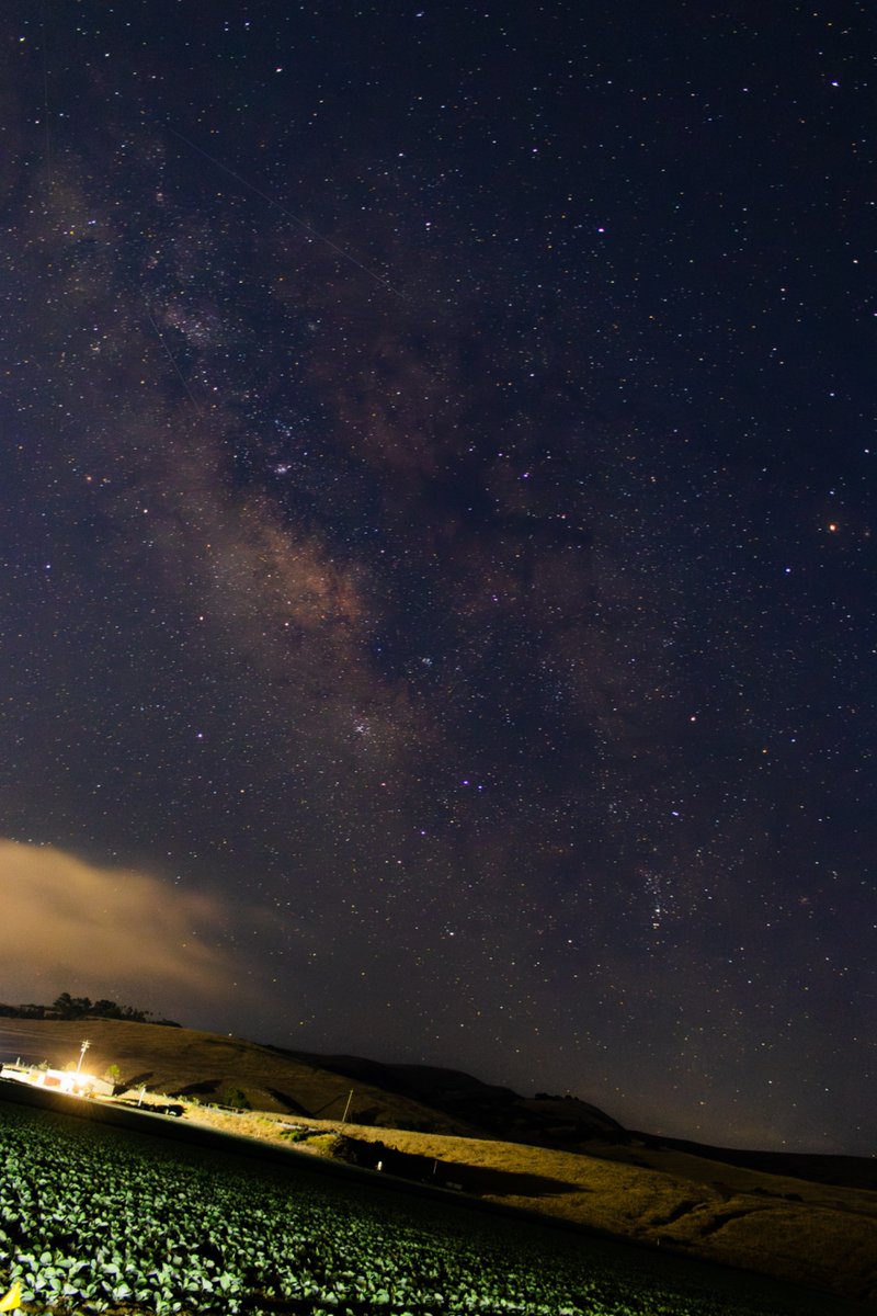 rocketgobrrrrr's tweet image. The Galactic Core rising over Orcutt following Starlink 17-3