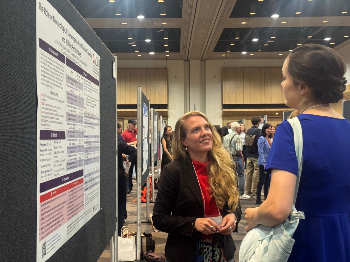 JessicaColleu's tweet image. Just presented my first ever #SSSR2025 poster!I shared my PhD work on how morphological knowledge contributes to Year 7 spelling & writing. Grateful for the feedback & chats w this amazing community. Tks to everyone who stopped by! @Adv_Literacy @annecastles @dccolen @SSSReading