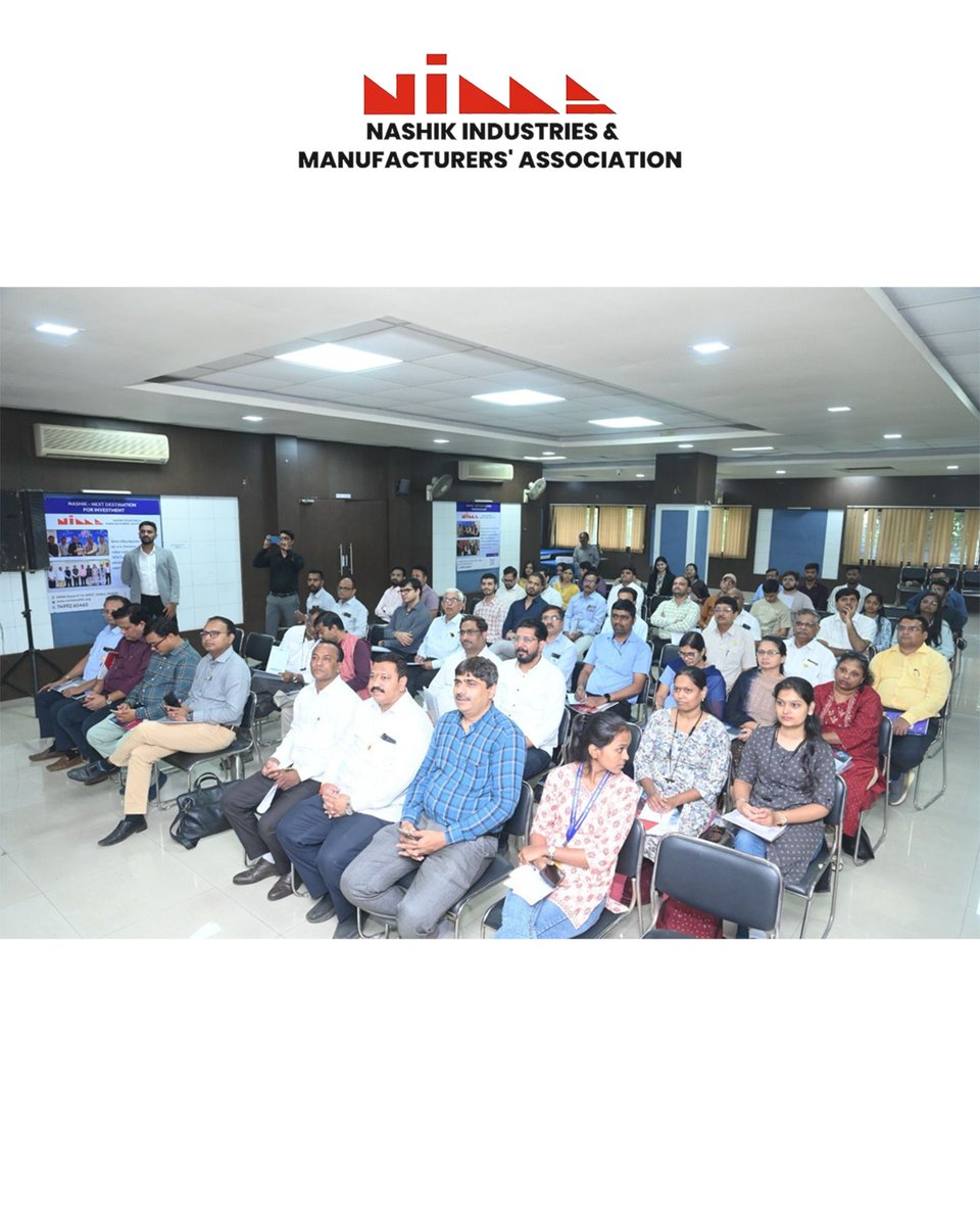 NIMANashik's tweet photo. NIMA, with EEPC India, DGFT Pune & Volofin, hosted the impactful “Niryat Bandhu Seminar” on Cross-Border Financing & Export Incentives via Subcontracting.
A key step toward boosting regional export capabilities & business growth.
#MakeInNashik #EconomicDevelopment https://t.co/D0CQ5yheNu