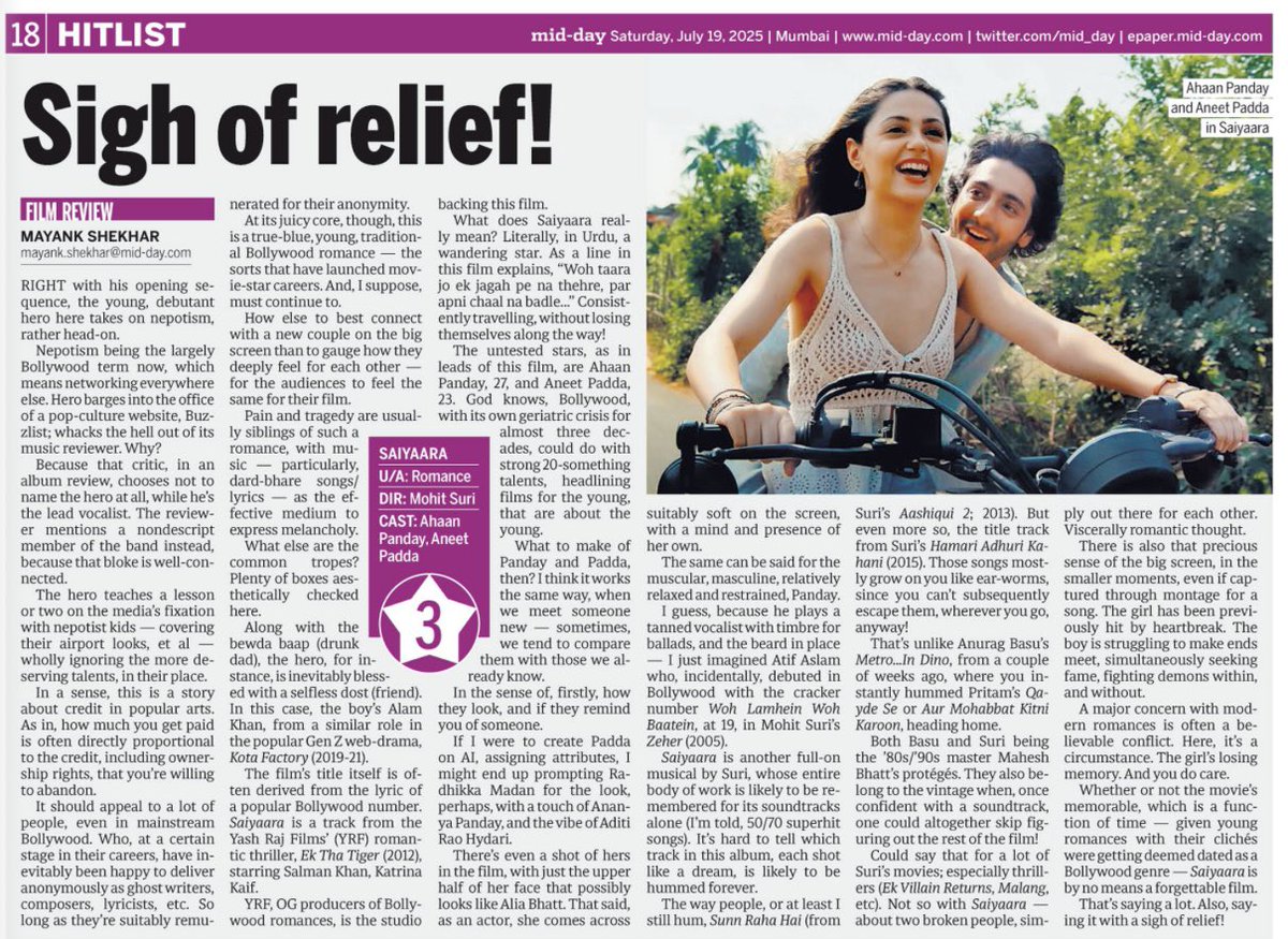 Right with his opening sequence, the young, debutant hero here takes on nepotism, rather head-on.

Nepotism being the largely Bollywood term now, which means networking everywhere else. Hero barges into the office of a pop-culture website, Buzzlist; whacks the hell out of its