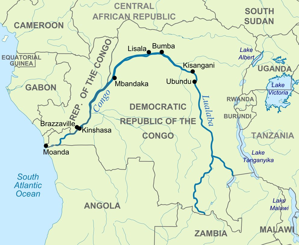 Somewhat mirror image of Africa's second longest river?