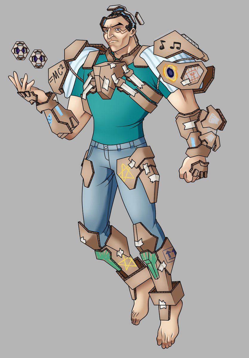 Made a cardboard skin concept for Sig. I tried something a little different this time, making it look closer to his actual in-game model #sigmaoverwatch #siebrendekuiper #overwatch #ow #overwatch2 #ow2