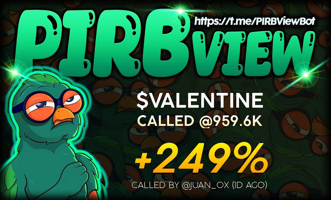$VALENTINE continues to show a positive trend, they seem to have a strong floor as well as a solid community that is important to build a long project. 
I called at 960k Mcap hoping this will be something let's keep pushing this together. 
<a href="/Valentine_ERC/">Valentine Fan</a> 

t.me/donjuancalls/1…