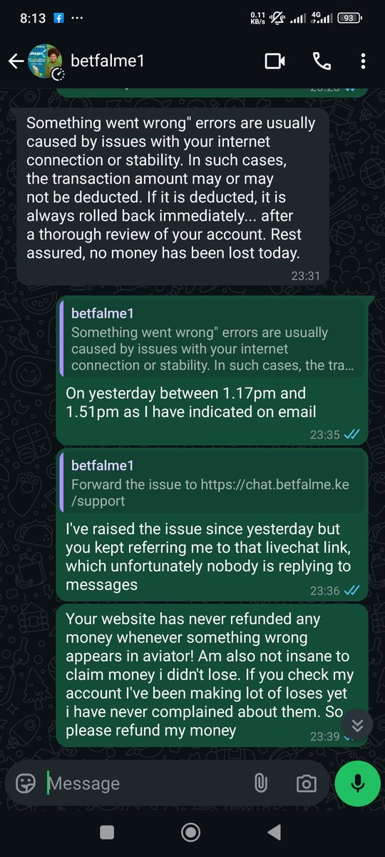 Sylve36's tweet photo. @betfalme You people are thieves! Everyone should avoid this company like a plaque. My money was ERRONEOUSLY deducted from account while playing aviator. Something went wrong appeared and money disappeared. Despite the attempts to reach you, NOBODY has taken a step to help. AVOID https://t.co/pqUUk5352d