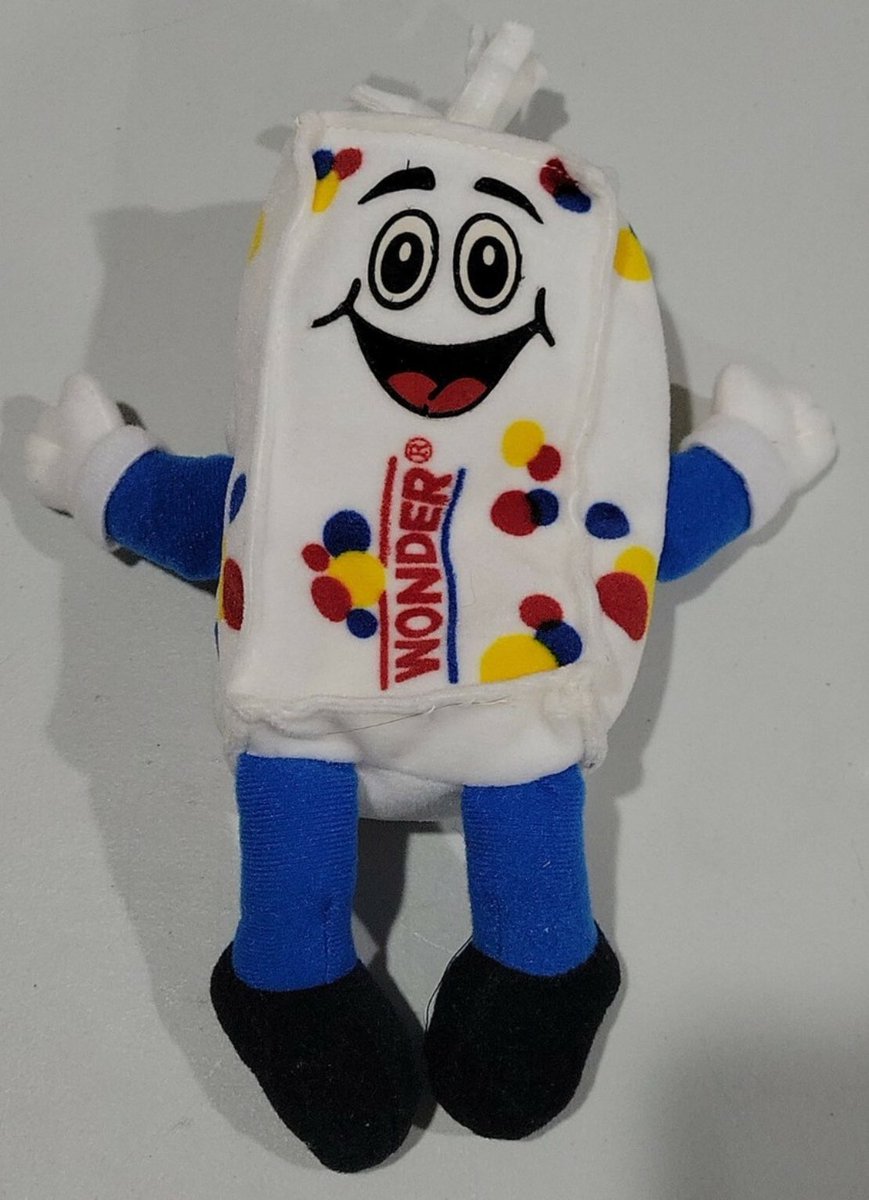 PlushieADay's tweet image. Freddy the Fresh Guy plush!
- Released in 1998 by Wonder and interstate brands
- I think he was available as a promotional item at the time not sure if he was sold or given away
- Get a loaf of this plushie 🍞
