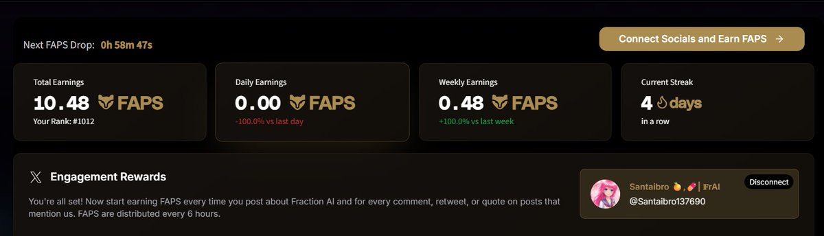 Santaibro137690's tweet photo. Day 5 grind!
💥 10.48 FAPS earned, rank #1012 🔥
Want more FAPS?
Post, reply, retweet, or quote anything with @FractionAI_xyz.
Bonus is on—let’s grow this bag daily! 🚀
#fractionai_xyz #FAPS #FrAl https://t.co/mBjQinzIQR