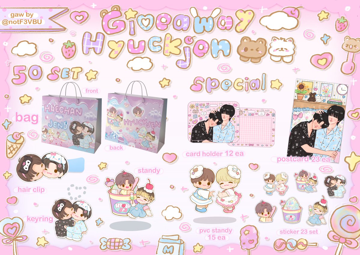 notF3VBU's tweet image. Kindly rt ˚.🎀༘⋆
give away #hyuckjen 🐻ྀིྀིྀིྀིྀི🐶ྀི
— 🍧 50 set : day
♡ paper bag
♡ hair clip
♡ standy
♡ keyring
— 🍮 special : random
rt & show this post 🫶🏻
🗓️ 16 Aug 2025
🕰️ : tba
🏟️ : Rajamangala national stadium
#THEDREAMSHOW4_in_BKK
#NCTDREAM_THEDREAMSHOW4_BANGKOK