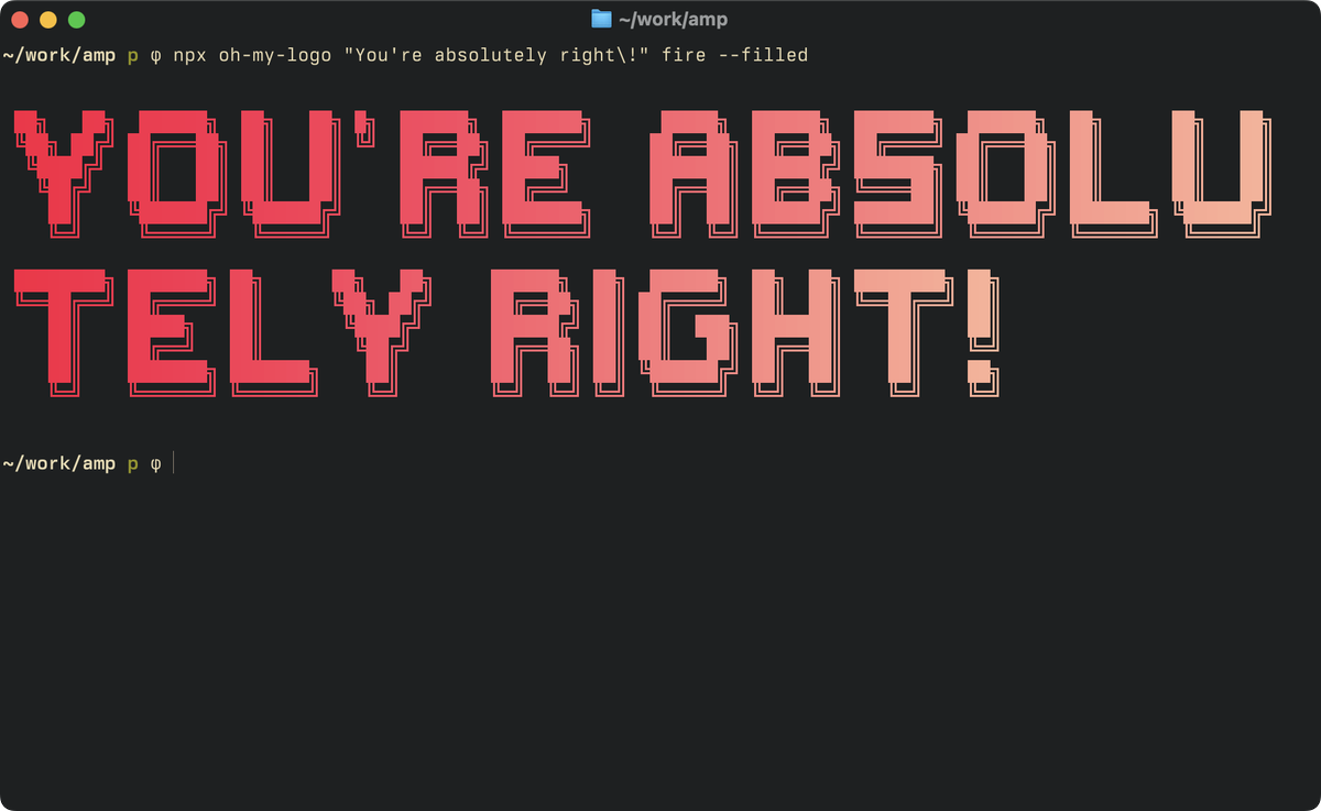 nbd, just prototyping some ideas for a better Amp CLI