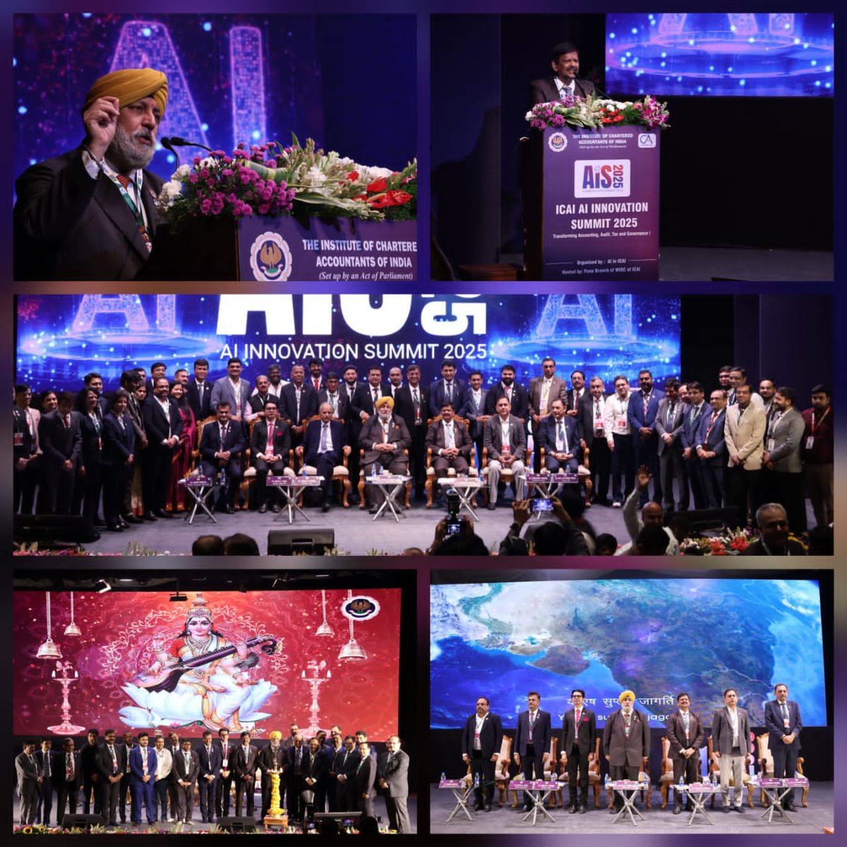 theicai's tweet image. CA. Charanjot Singh Nanda, President with CA. Prasanna Kumar D, VP, graced the #AIS2025 Inauguration in Pune with CCMs, Secretary–ICAI, WIRC & Branch MC Members. The ceremony marked a visionary leap towards AI-powered excellence in the accounting profession.
#AIinICAI