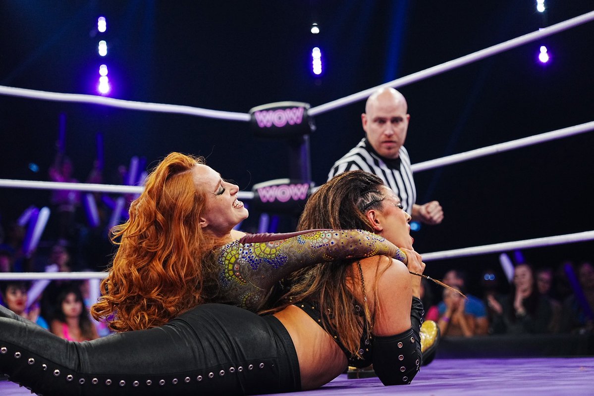 wowsuperheroes's tweet image. Last time, Princess Aussie was pinned by Genesis off the ropes, and it’s clear she was frustrated.
Princess Aussie is back, laser focued, and detrmined to come out on top! 🔥
Catch the Full Episode on YouTube.
#WomenOfWrestling #WOW #WOWTV #ProWrestling #FemaleWrestling…