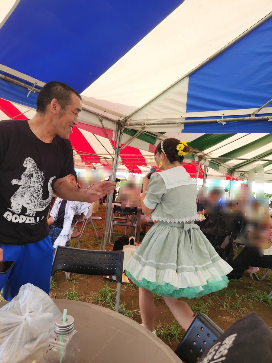 ゆんも応援？(美味しいものを食べ)に来ております
ソイソイしました٩(°̀ᗝ°́)و

Aimingお疲れ様〜( *´꒳`*)