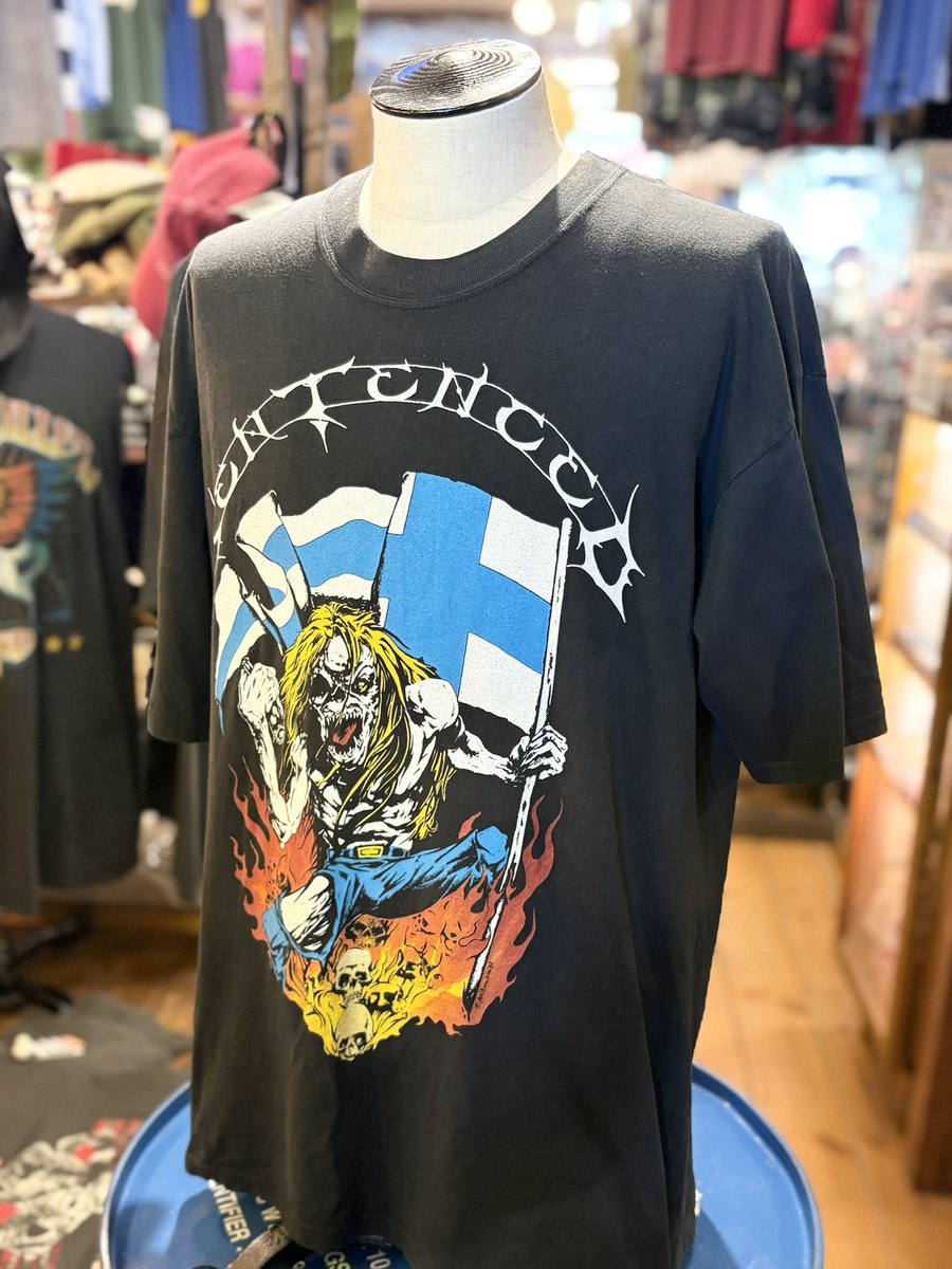 furugisouko's tweet photo. ⚫️IRON MAIDEN Tシャツ⚫️

新着品のご紹介です💁💁‍♀️
アイアンメイデンの90'sTシャツが
入荷しました🙌😆
⚫️カラー:ブラック
⚫️サイズ:XL
⚫️状態:大きなダメージ無し
#古着
#古着コーデ
#ファッション
#埼玉
#アイアンメイデン
#ironmaiden
#Tシャツ
#バンドT
#バンT https://t.co/Y8quykFRB0