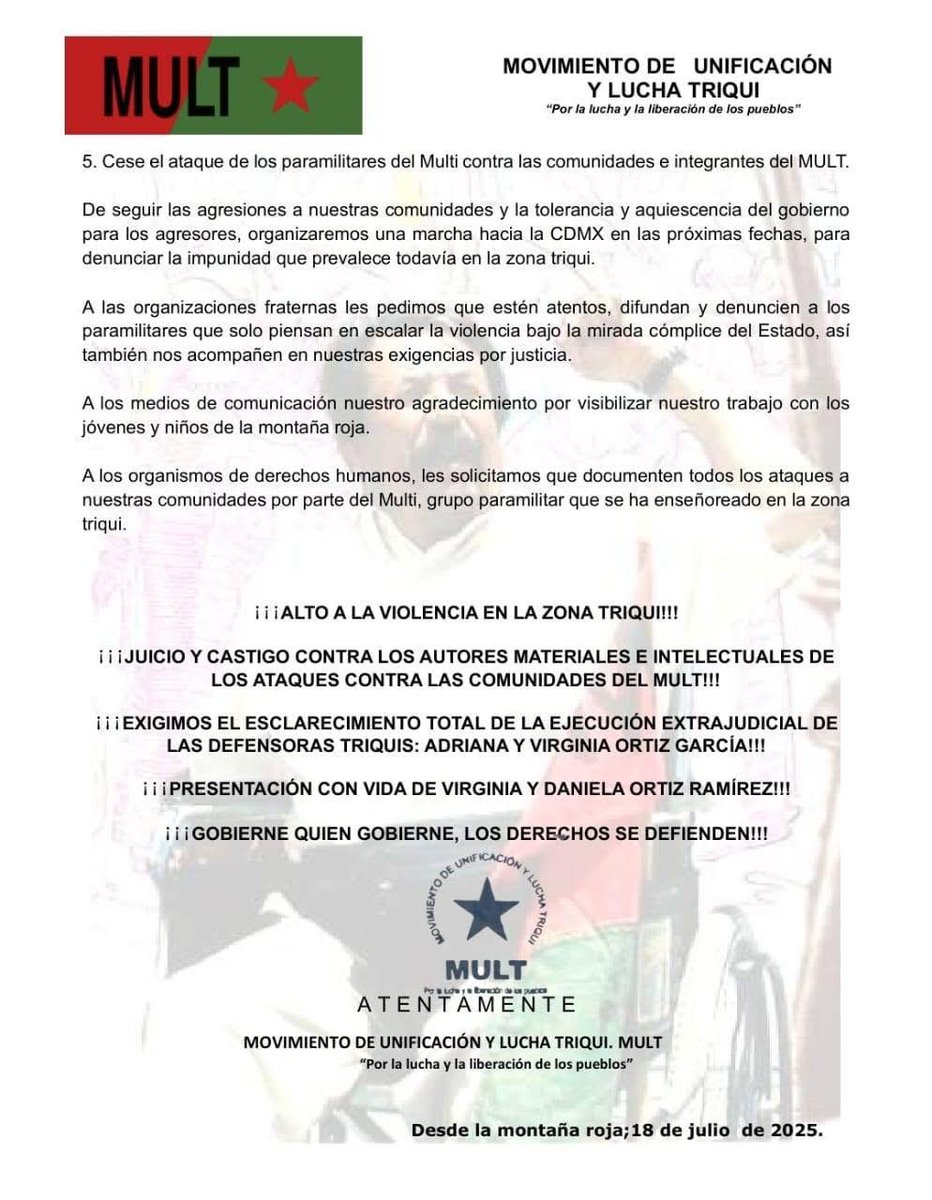 siimachumaa's tweet image. Los paramilitares del Multi disparando contra la capital del MULT, exigimos castigo ejemplar contra los autores materiales e intelectuales.
@Claudiashein @CNDH