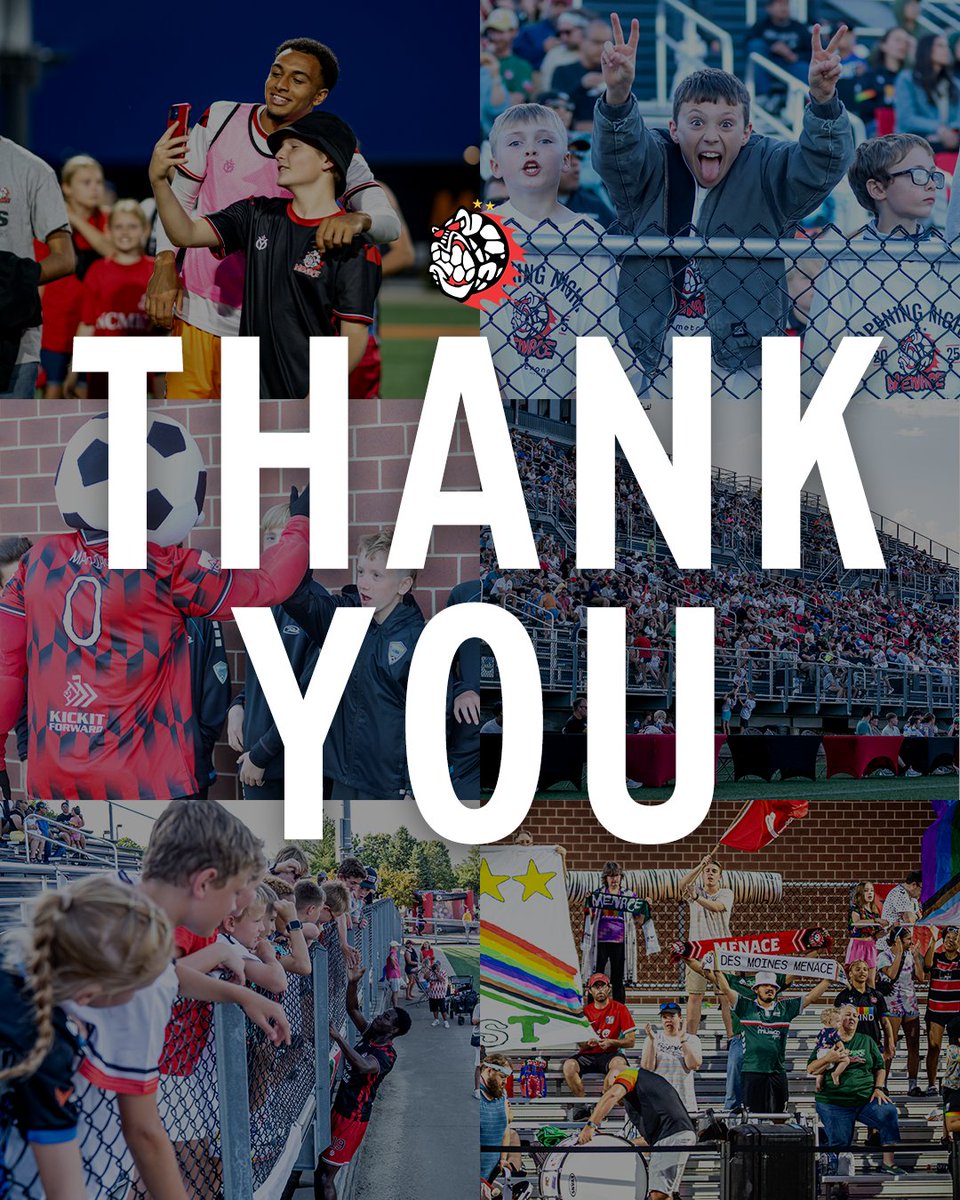 From the first kick to the final whistle - thank you, fans, for showing up, standing loud, and supporting us all summer long. ❤️🖤

We’ll be back. #UpTheMenace