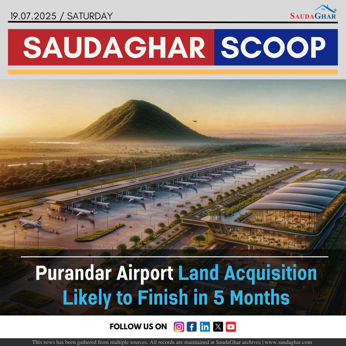 Efforts to push forward the long-stalled Purandar International Airport project have gained momentum, with the Pune district administration announcing that land acquisition is likely to be completed in the next four to five months. A recent high-level meeting chaired by the chief
