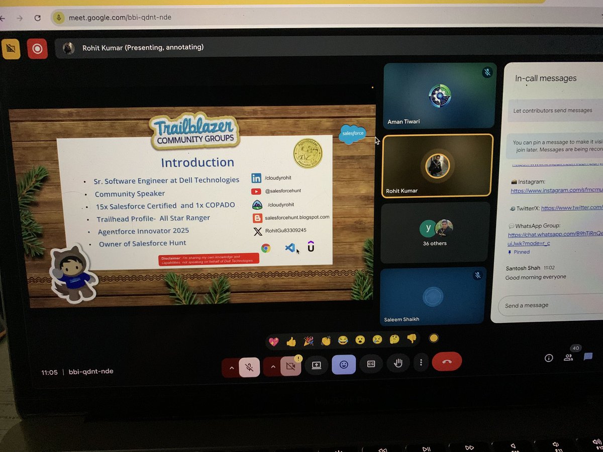 SFMC Mumbai (@sfmcmumbai) on Twitter photo Mastering #SalesforceDX with #MCP Server is LIVE and <a href="/RohitGu83309245/">Rohit Bhadana</a> is dropping knowledge bombs! 💣
Rumor has it, if you watch closely, your laptop might start coding on its own
#SFMCMumbai #MCPServer
Drop your best “mind-blown” GIFs below if you’re leveling up today! 🤯⬇️ Mastering #SalesforceDX with #MCP Server is LIVE and <a href="/RohitGu83309245/">Rohit Bhadana</a> is dropping knowledge bombs! 💣
Rumor has it, if you watch closely, your laptop might start coding on its own
#SFMCMumbai #MCPServer
Drop your best “mind-blown” GIFs below if you’re leveling up today! 🤯⬇️