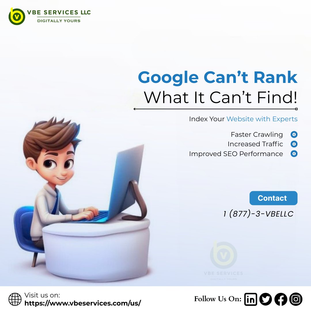 Vbeservice's tweet image. Google can’t rank your content if it isn’t indexed!
Start your indexing process today with VBE Services and make your website visible to your audience.

#SEO #GoogleIndexing #WebsiteRanking #VBEServices