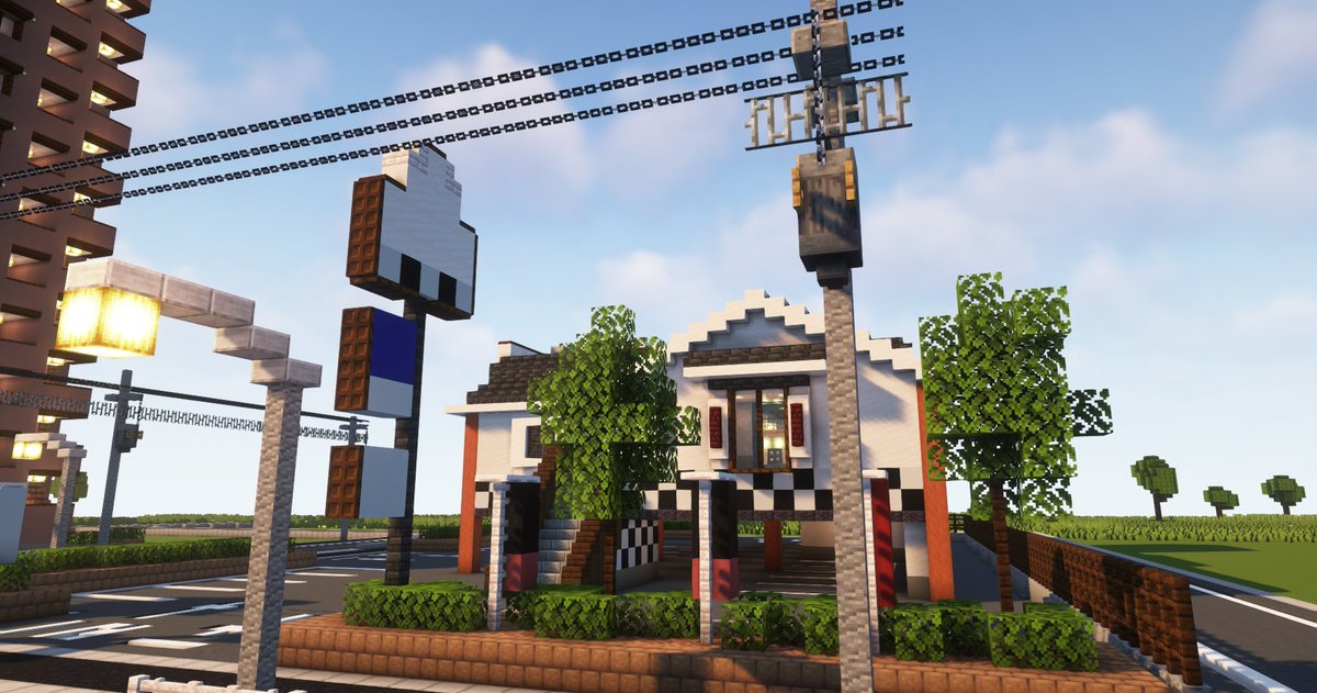 回転寿司屋です  #Minecraft #マイクラ #マインクラフト #minecraft建築コミュ #箱井市