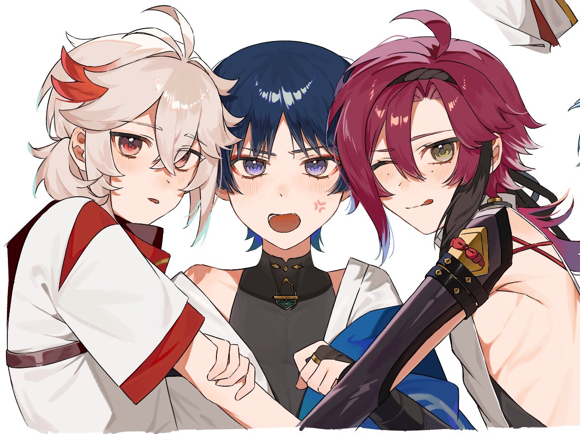 4shiro6_xx's tweet image. 絵チャの🍁🦌🌀
#楓原万葉 #鹿野院平蔵 #放浪者