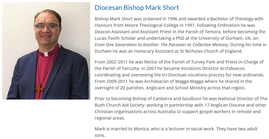 AustAnglican's tweet photo. The Rt Revd Dr Mark Short has served as 11th Bishop of Canberra and Goulburn since 6 April 2019. He will DV assume office as 17th Primate of the Anglican Church of Australia on 1 November 2025. The first time a diocesan who was not also an Archbishop has been chosen for the role. https://t.co/eO4JttNGwN