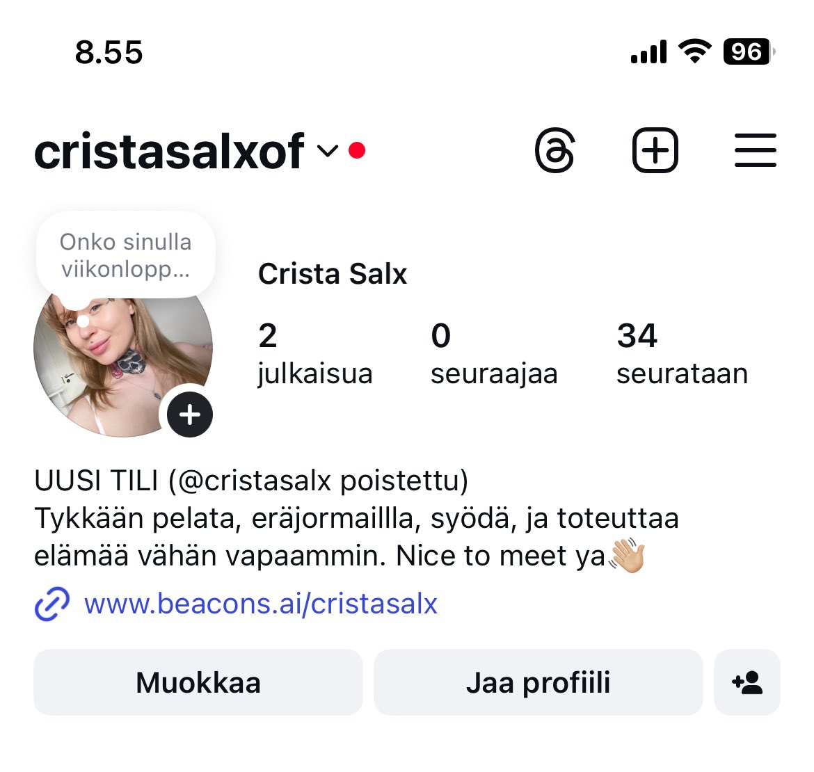 Howdy! My Instagram got deleted AGAIN so here’s my new one😪🩷 Thank you for following🩷
instagram.com/cristasalxof