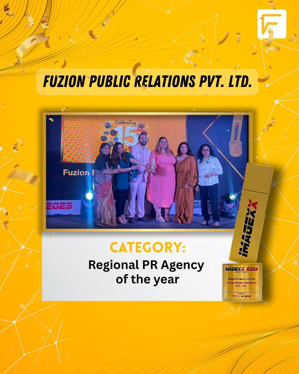 7 awards. 1 belief.

We’ve always known the power of going Regional and tonight, it was recognised.

Grateful to <a href="/adgully/">Adgully</a> for this recognition, and to our partners, clients, and every team member. (2/2)

#IMAGEXX2025
#RegionalBooklet #FuzionPR #RegionalPR #Trust #Bharat