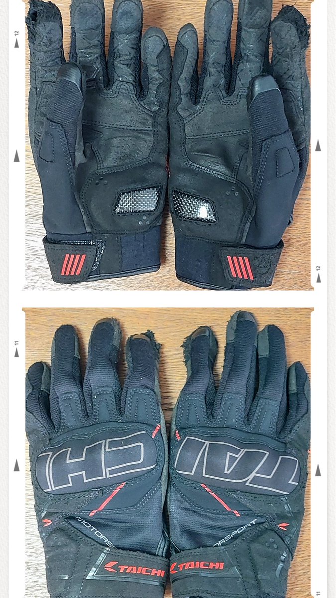 TomCat6835's tweet photo. 購入しました❗

#TAICH の夏用グローブ‼️
#2りんかん にて☝🏻
¥1,000引きの値札 と 10%引きクーポン(7/18～7/27特別会員限定)✌🏻🙏🏻😚　ありがとうございます🙇‍♂️
ラッキー😃💕👍🏻
(←左)穴空きOLD　と　 新品(右→) https://t.co/XjwfWDt0Xw
