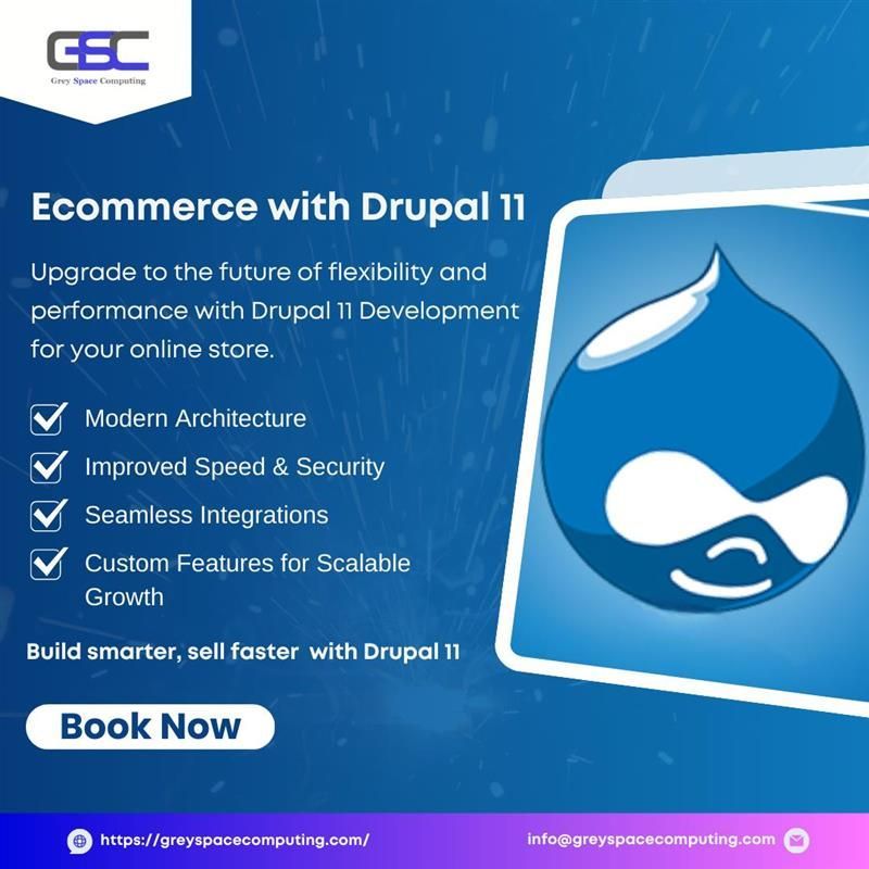 CGreyspace's tweet image. 🚀 Upgrade to Drupal 11 – The Future of Ecommerce is Here!
It’s time to upgrade to Drupal 11 and unlock the latest features, security, and performance benefits! 🔐⚡
Learn more : greyspacecomputing.com
#Drupal11 #eCommerceUpgrade #DrupalCommerce #WebDevelopment #OnlineStore