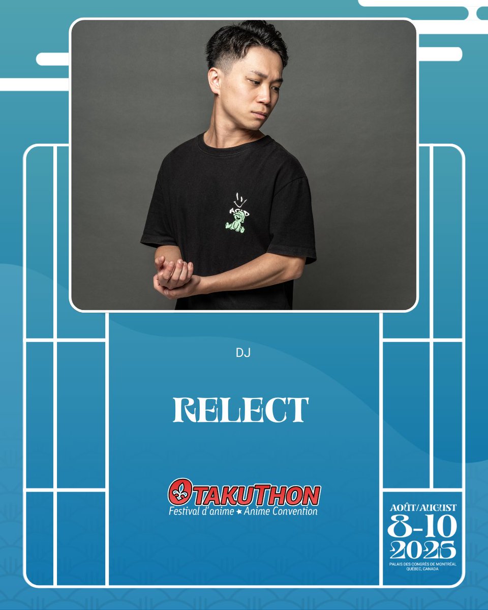 otakuthon's tweet image. 📣 NOUVELLEMENT INVITÉ : Relect 📣
DJ et producteur, @Relect_jp est une force dans le drum and bass, hardcore, et tekno.
⚡Membre de TOKYO HARD DANCE et de Night On Earth. Il a travaillé sur des jeux comme beatmania IIDX 🎮
🔗: go.otakuthon.com/9iPfc
@AtkTheMusic