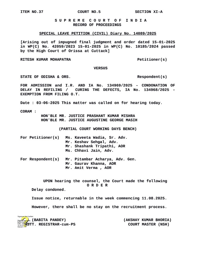 ANAEEASPIRANT's tweet photo. Respected @MohanMOdisha Sir @PrithivirajBJP  Sir @_anugarg Mam @AcharyaPitamba1 Sir 
@GovernorOdisha
The Hon'ble Supreme Court strictly condemned the litigants who wanted to delay the recruitment process and ordered to complete the recruitment process without any stay. https://t.co/2u177Dsr2X
