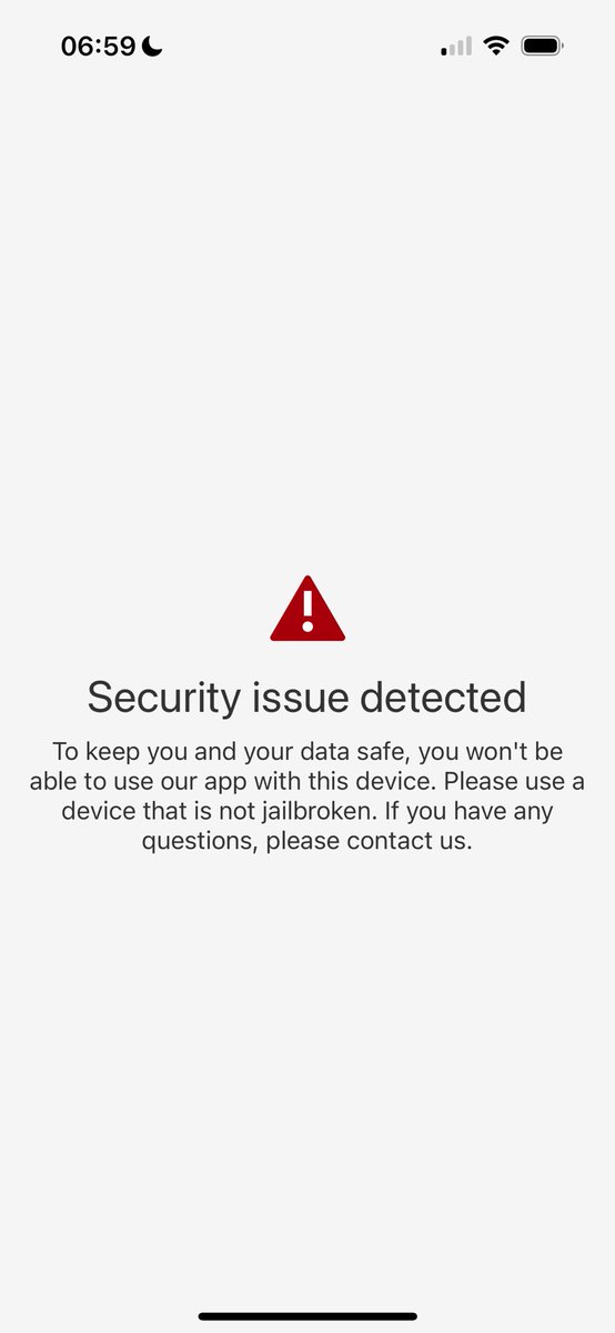 nicbedford's tweet photo. @HSBC_UK latest app update v3.60.0 is showing this and won’t work https://t.co/C3gpcI9Hq7