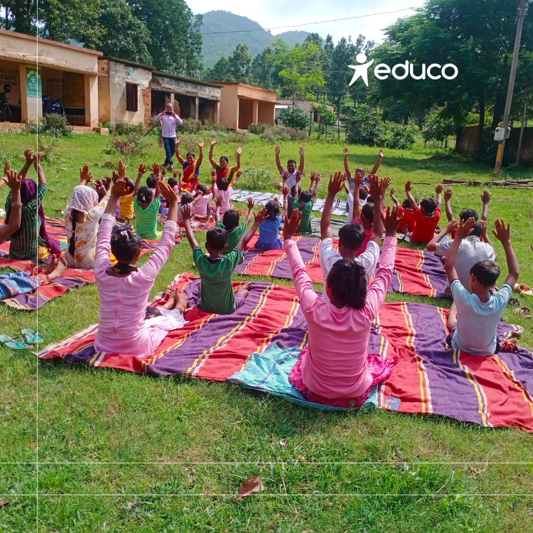 🧎‍♂️🏃‍♀️🏃In our work with children, we emphasise on their holistic wellbeing by way of activities for their mental and physical stimulation.

🤸‍♀️🤼‍♀️🤸‍♂️Here are children from Educo project in Odisha with partner NGO PREM engaged in Yoga and PT for starting their day on a healthy note.