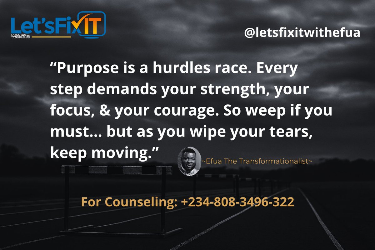 letsfixwithefua's tweet image. Even CHRIST wept… yet fulfilled purpose. While Weeping, Keep Moving.

#PurposeDriven #KeepMovingForward #FaithAndFocus #TearsAndTriumph #EfuaTheTransformationalist #LetsFixItWithEfua