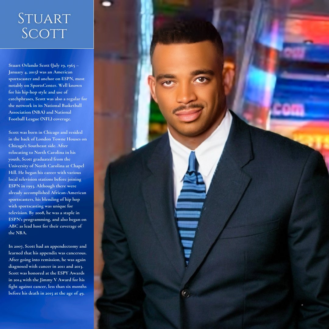 Remembering Stuart Scott.  
wikiwand.com/en/Stuart_Scott