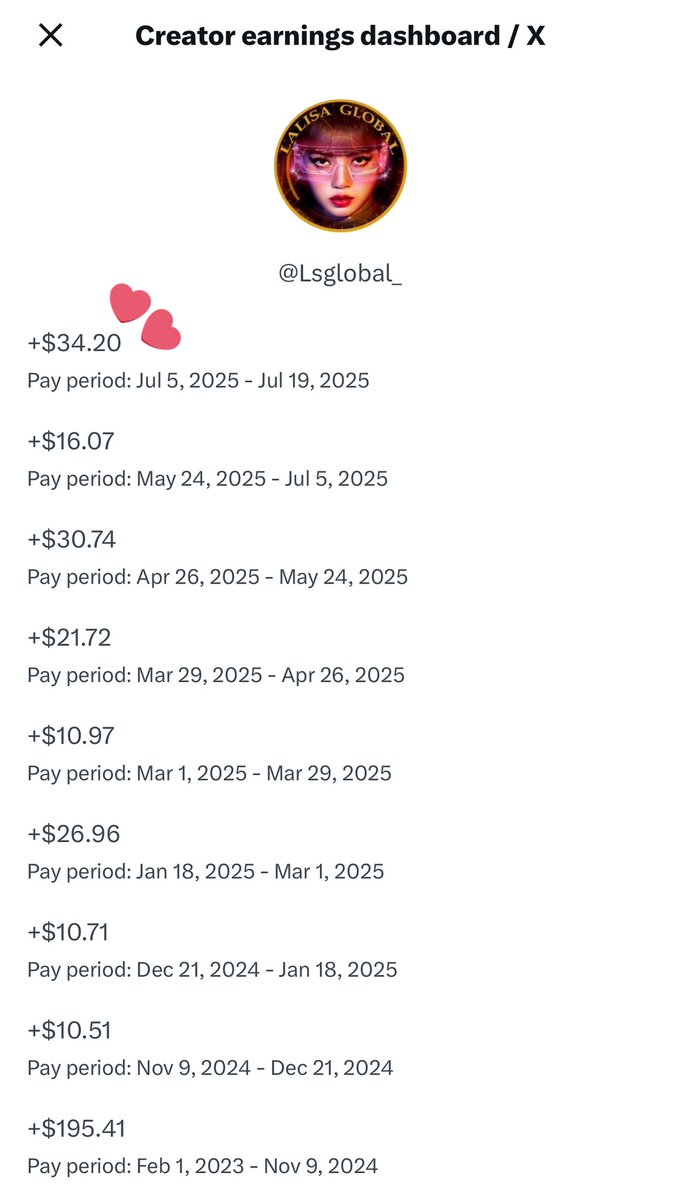 Lsglobal_'s tweet image. Just received another $34.20 from X’s Monetisation this month🔥 All the money will be used to support our streaming activities for LISA🙌🏻

LISA STUNS SOLDIER FIELD
#DEADLINEinChicago_LISA
#LISAxAlterEgo