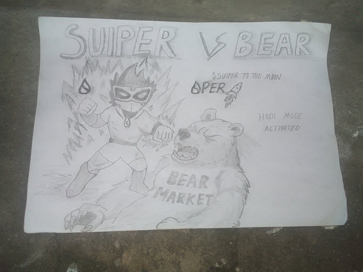 De_CryptoAlien's tweet photo. @SuiperOnSui Let's my art masterpiece 💥 They said it’s a bear market.
🦸 I said SUIPER doesn’t flinch.

Hand-drawn with HODL strength 💪
@SuiperOnSui I hope you and the community likes it

#SUIPERMemeContest #MemeWarrior #CryptoArt #SUIPER 

🚨 Let’s take the fight to the bears. LFG! 🐻❌ https://t.co/DYaMnuVZ6P