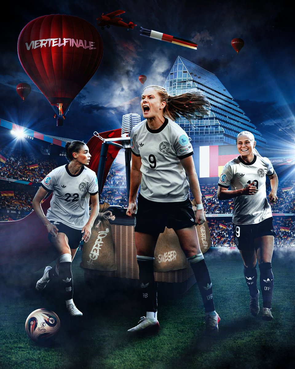 DFB_Frauen's tweet image. GANZ ODER GAR NICHT! ❤️🔥❤️🔥❤️🔥
⚽ 21:00 Uhr I ZDF
#WEURO2025 #FRAGER