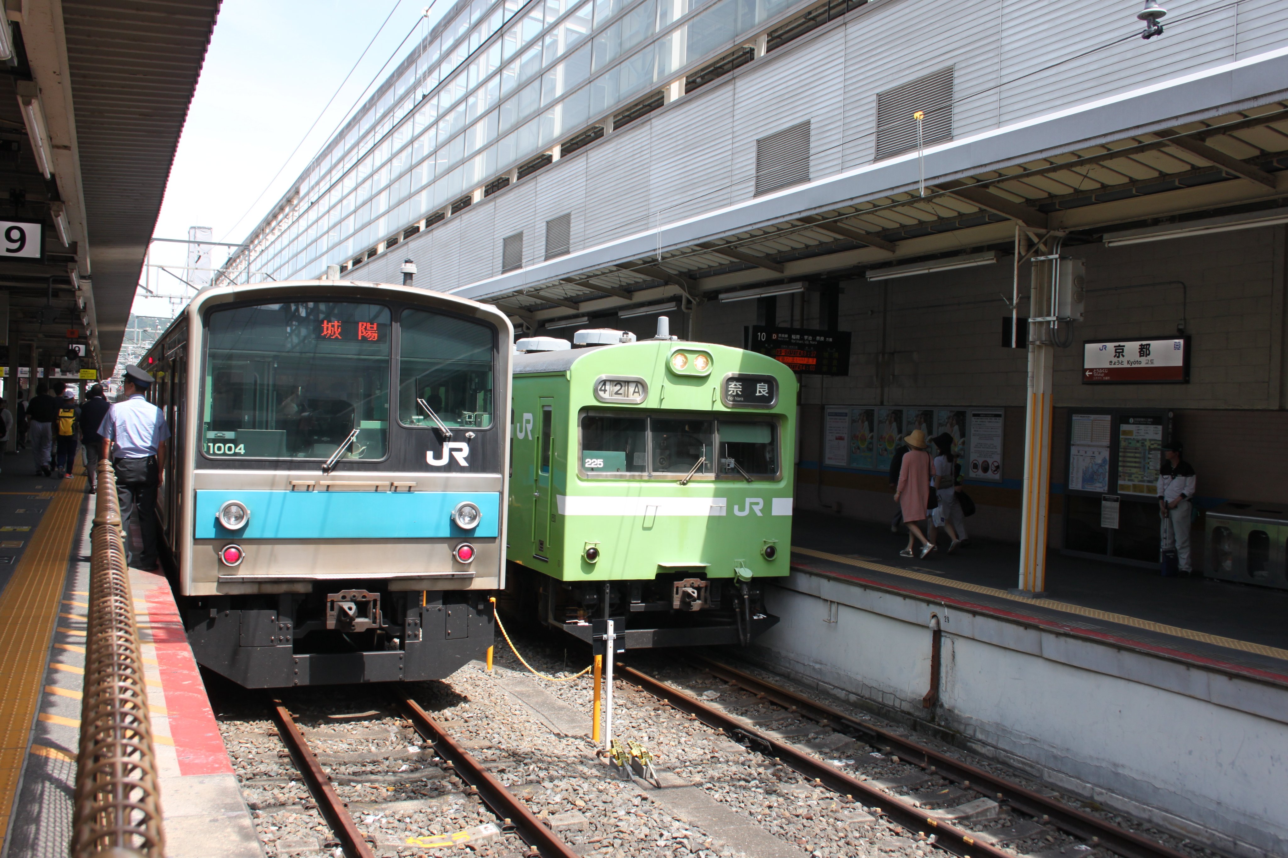 行先板　鉄道　京都　奈良　白浜 京都駅 JR奈良線ホーム改良工事（2016年3月） : 関西のJRへ