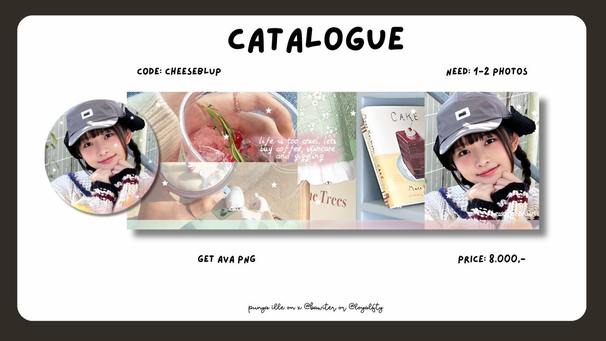 repost will be apreciated 🕊

aku mau ajak kenalan sekaligus open titipan layout dari 4 anak baruku hasil adopsi dan 1 dari aku sendiri. ohiya, hampir semua layoutnya ufs juga, boleh cek masing-masing altnya. ayo jajan ke aku 🦢🤍

#zonauang