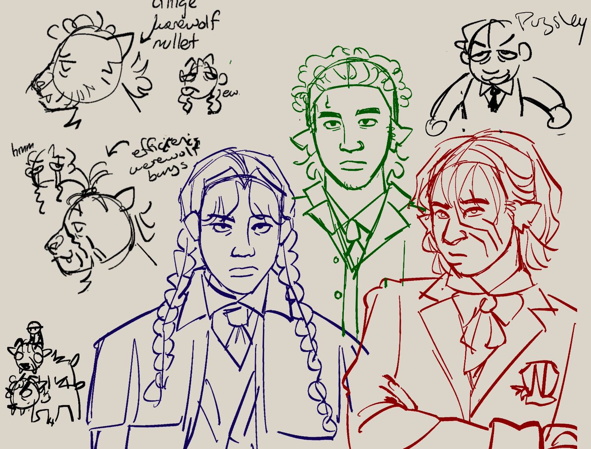 _feralrats_'s tweet image. posting wednesday stuff cause idk if i will finish it but i still like