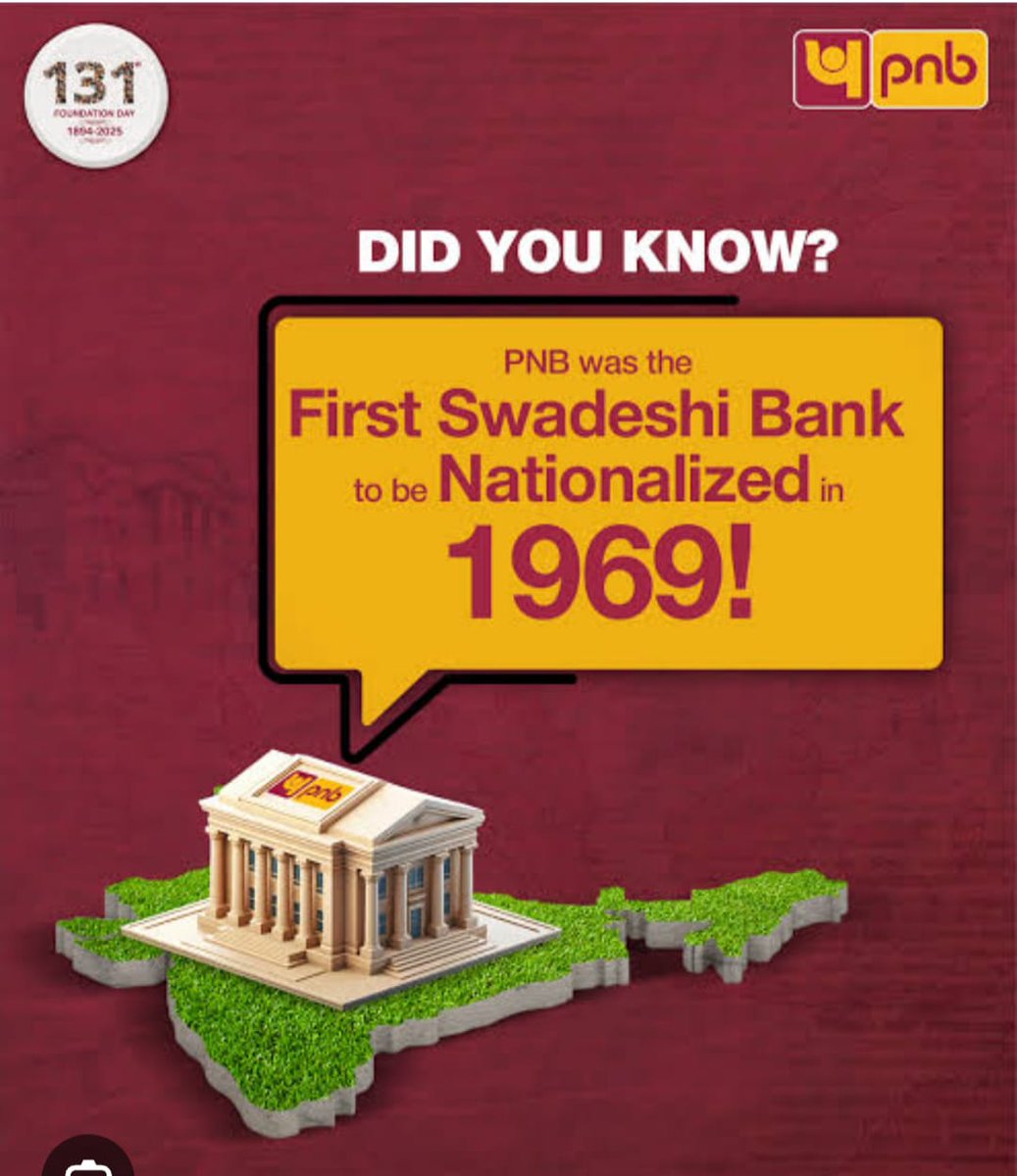 On this day in 1969, 14 major Indian banks were nationalized—marking a turning point in India's economic journey. Banking for all, not just the privileged. #BankNationalizationDay 🇮🇳 #InclusiveGrowth #EconomicHistory
आज बैंक राष्ट्रीयकरण दिवस है सभी को बधाई!