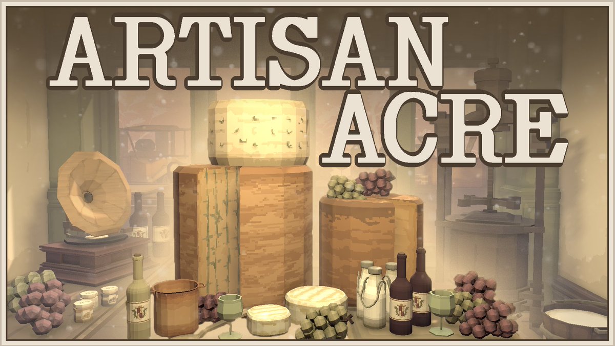 MonsieurHamter's tweet image. IMO, it looks a lot better after I add wines and grapes.
So - here's the unofficial announcement for the WINERY🍷, the next content of Artisan Acre🧑🌾.
(The official one will come after I decided things - with a trailer!)
#indiegame #videogame #3dart #lowpoly #indiedev