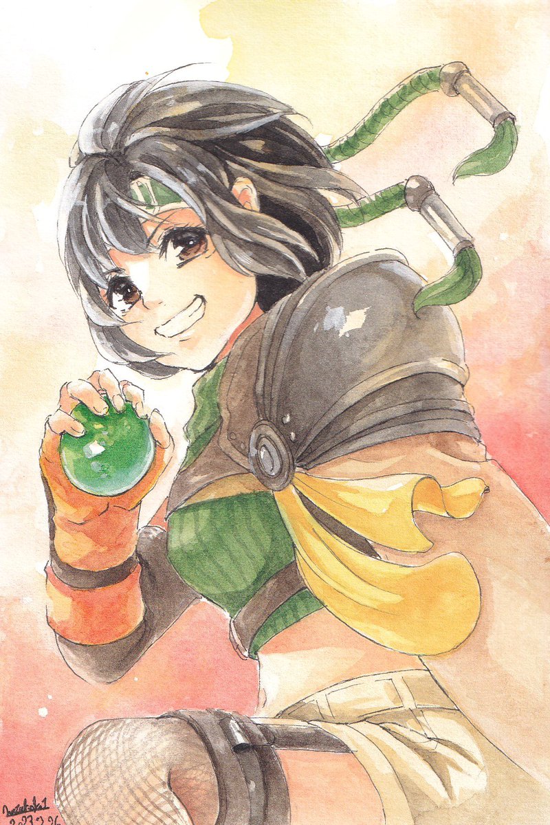 Kazukoko_I's tweet image. FF7のユフィ

#ユフィ
#イラスト
#透明水彩