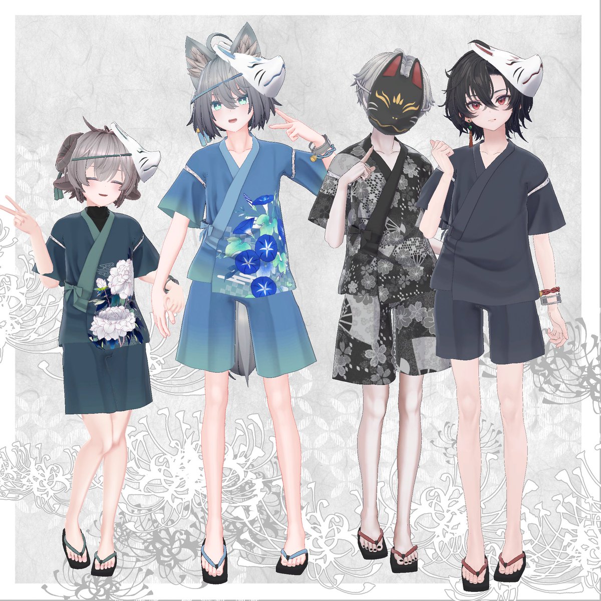 🌿新作衣装🌿

狐面と甚平をつくりました
無地～華やかな柄を同梱しています

7/26までセールしてます

発売キャンペーンとして抽選で3名の方にプレゼントします

①<a href="/ciroro_dew/">ciroro</a> をフォロー
②このポストをリポスト
③7/21 21:00まで

既にご購入の方が当選した際は、別の衣装をお渡しします