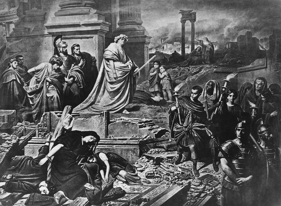 RepMikeCollins's tweet image. On this day in history in 64, a massive fire swept through Emperor Nero’s Rome.
It raged for three days, completely destroying three of the city’s 14 districts, with only four left untouched. Hundreds were killed and thousands were left homeless. Legend says Nero played the…